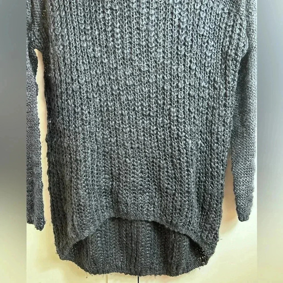 Only oversized chunky knit sweater, M navy, sheer sleeves Preppy Coastal Classic - Picture 4 of 6